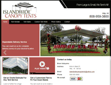 Tablet Screenshot of islandwidecanopytents.com